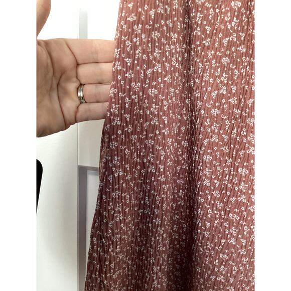 New in Women Floral Dotted Smocked Waist Wide Leg Palazzo Pants Oversized Small - Picture 3 of 11